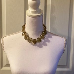 Crystal Cut Chunky Green Necklace